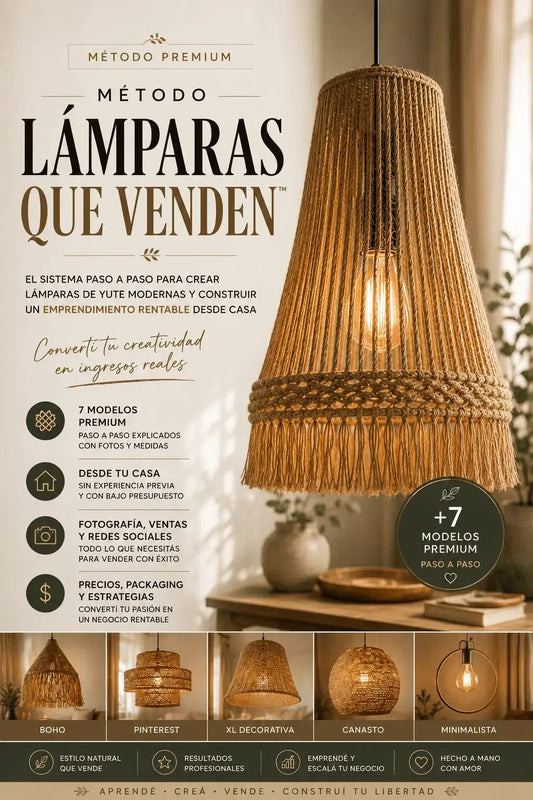 El Método Completo para Crear Lámparas de Yute y Generar Ingresos Desde Casa + 8 Bonus Exclusivos